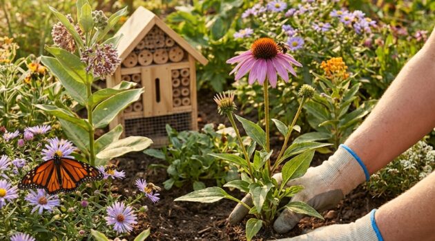 Spring pollinator gardening: how to choose native plants and create a bee- and butterfly-friendly yard using basic ecology