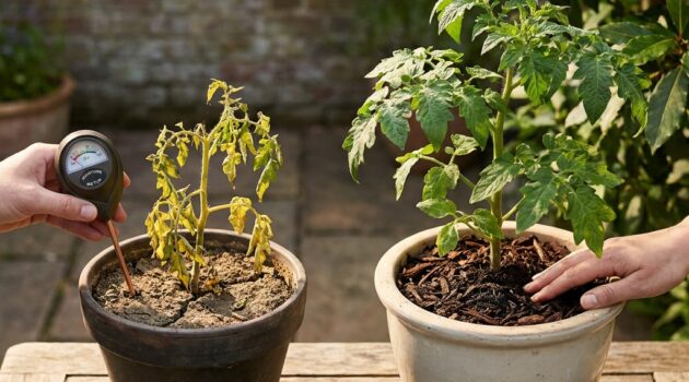 How to prevent ‘summer slump’ in container gardens: root-zone temperature science, watering strategy, and mulch/shade tricks