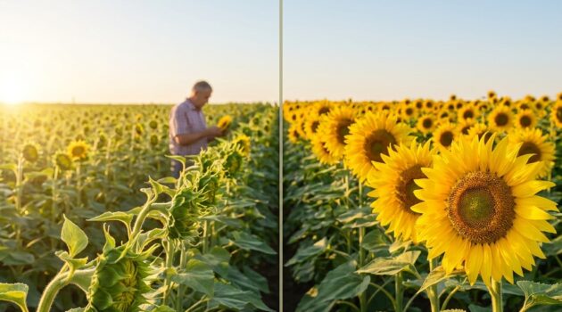 Why sunflowers ‘follow the sun’ (and when they stop): plant growth hormones, daily rhythms, and how to grow straighter stems